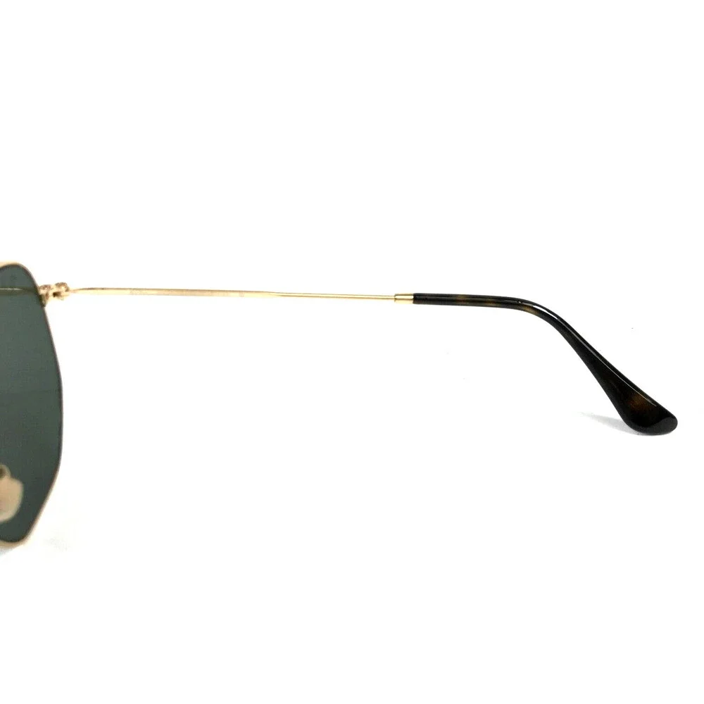 Ray-Ban Sunglasses RB3548-N 001 Polished Gold Hexagonal Frame Green Lenses 54 mm